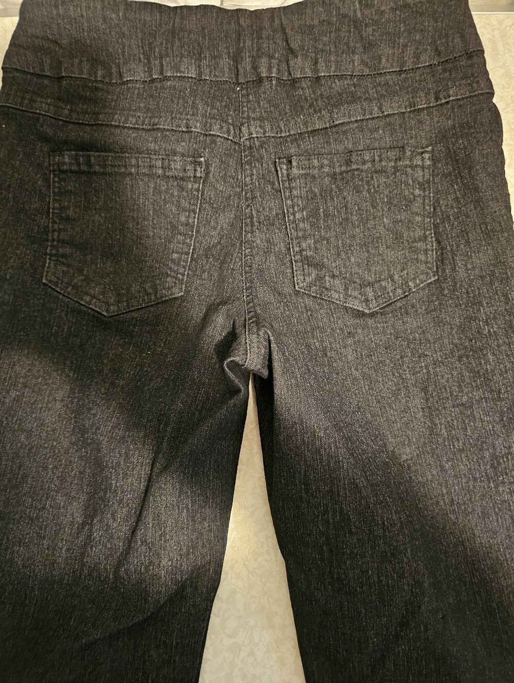 Ladys Ruby Rd Petite Black Wash Pull-On Jeans Pants Sz. 6P - Picture 4 of 4